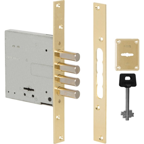 Cisa Χωνευτή Κλειδαριά 4 Στροφών Κλειδαριές  για πόρτες ασφαλείας και ξύλινες